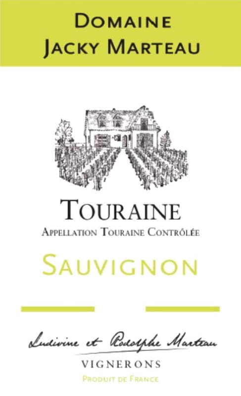Domaine Jacky Marteau Touraine Sauvignon Blanc 2014 Front Label