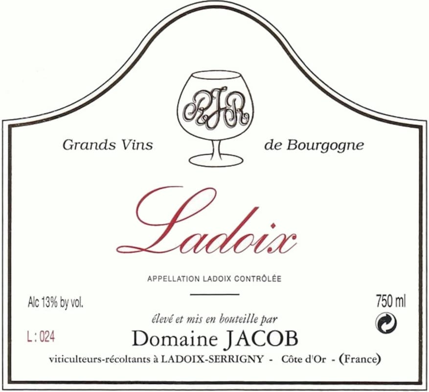 Domaine Jacob Ladoix Rouge 2011 Front Label