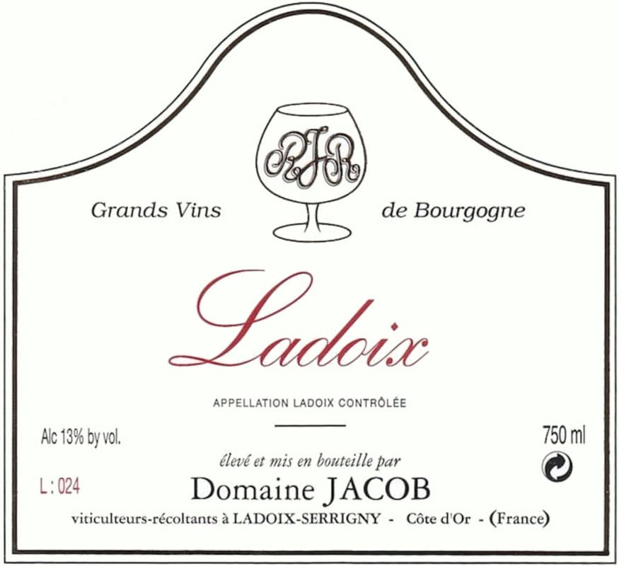 Domaine Jacob Ladoix Rouge 2009 Front Label