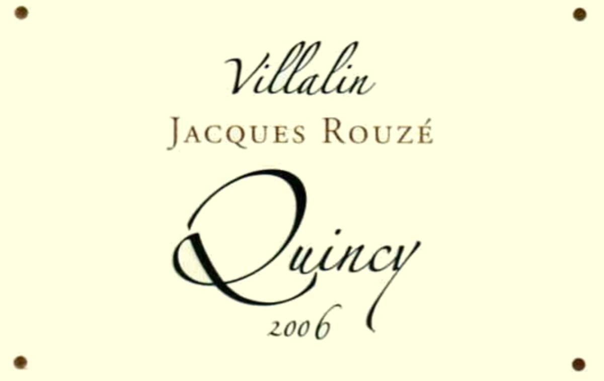 Domaine Jacques Rouze Quincy Villalin 2006 Front Label
