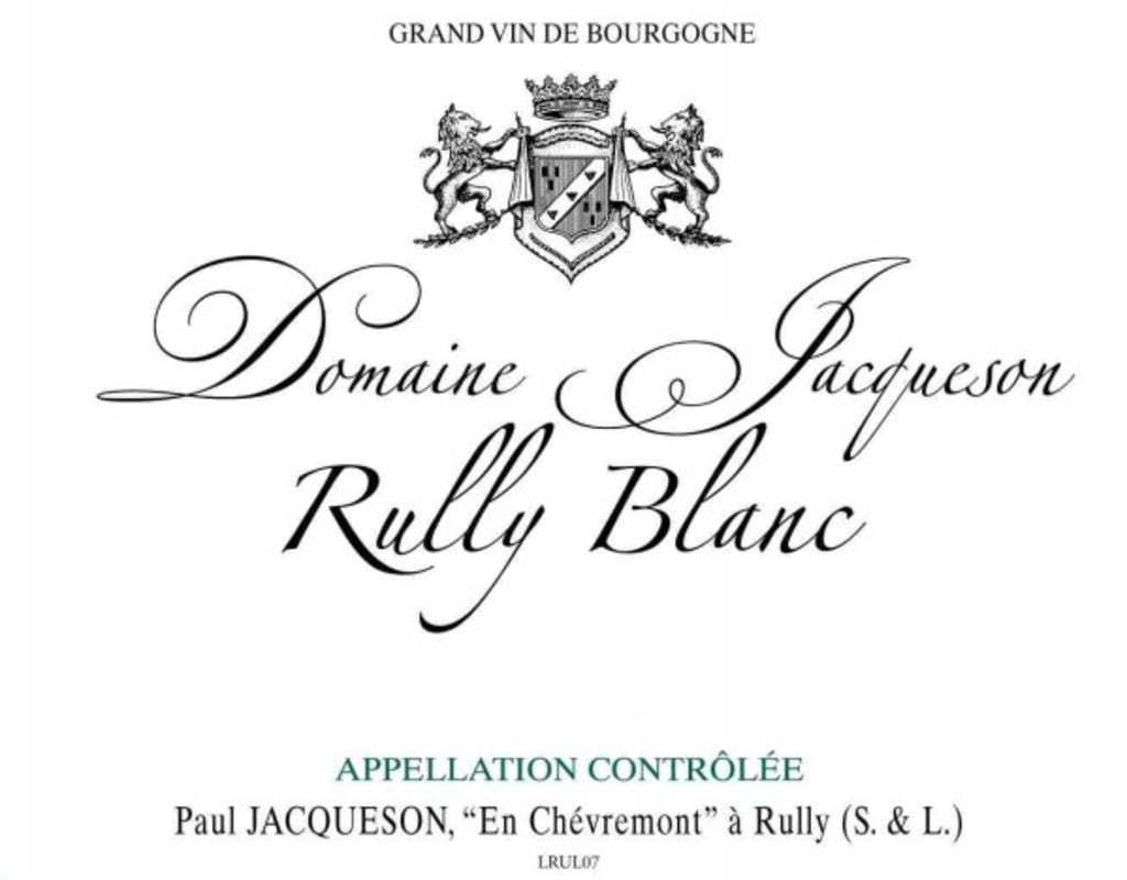 Domaine Jacqueson Rully Blanc 2008 Front Label