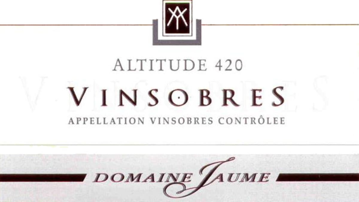 Domaine Jaume Vinsobres Altitude 420 2012 Front Label
