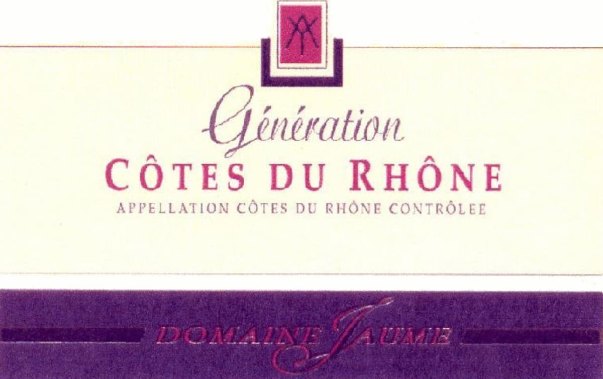 Domaine Jaume Cotes du Rhone Generation 2004 Front Label