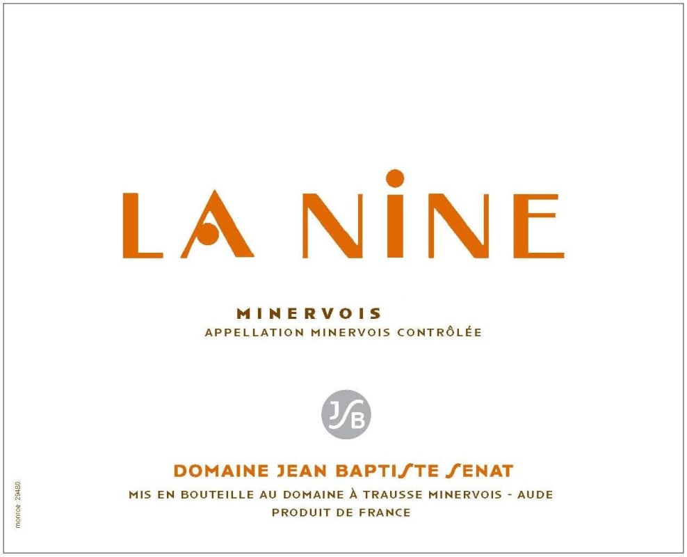 Domaine Jean Baptiste Senat Minervois La Nine 2014 Front Label
