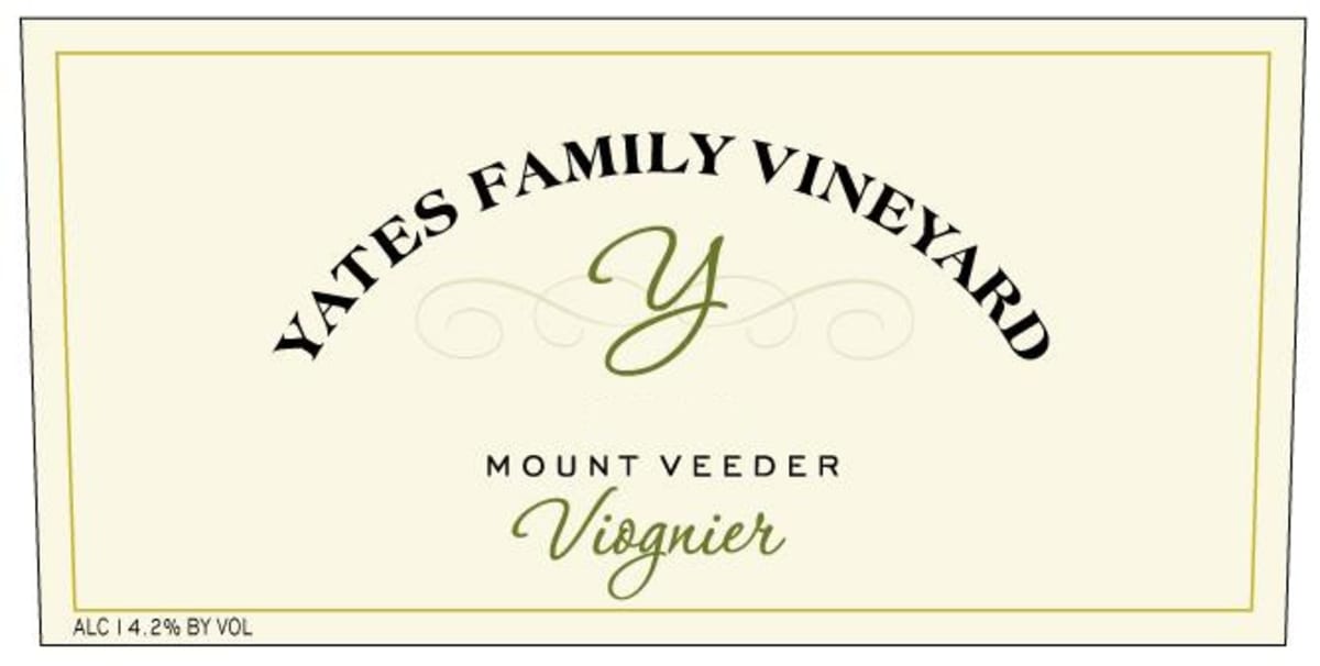 Yates Family Vineyard Viognier 2014 Front Label