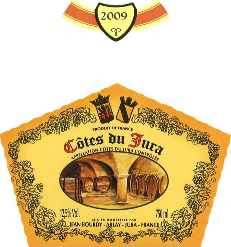 Jean Bourdy Cotes du Jura Rouge 2009 Front Label