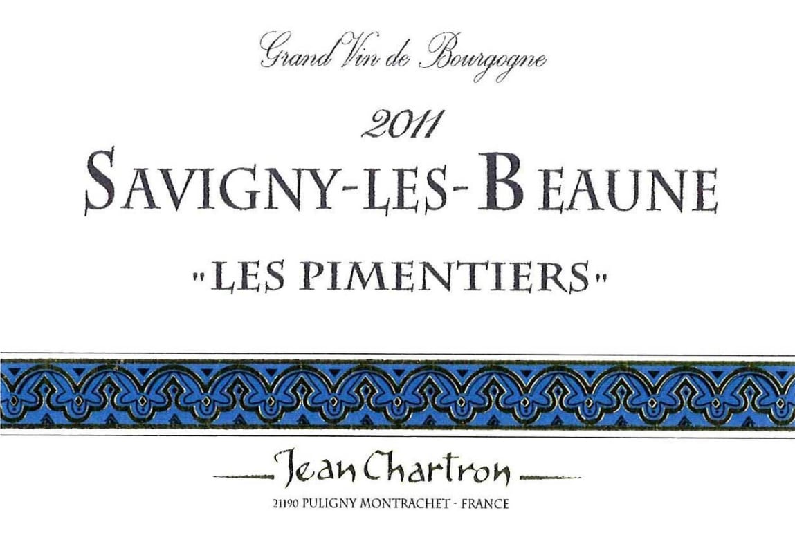Domaine Jean Chartron Savigny-les-Beaune Les Pimentiers 2011 Front Label