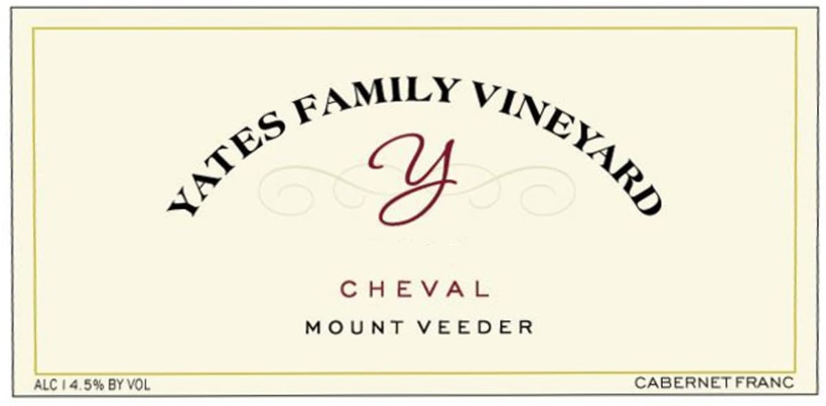 Yates Family Vineyard Cheval Cabernet Franc 2008 Front Label