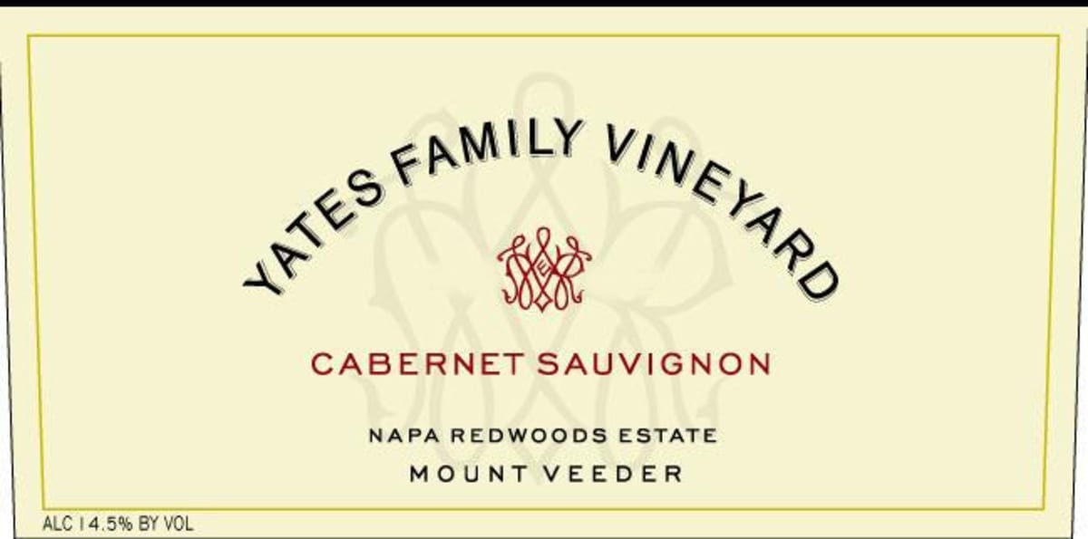 Yates Family Vineyard Cabernet Sauvignon 2006 Front Label