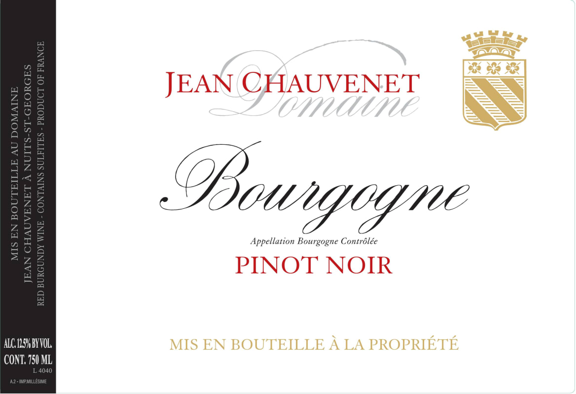 Domaine Jean Chauvenet Bourgogne Pinot Noir 2013 Front Label