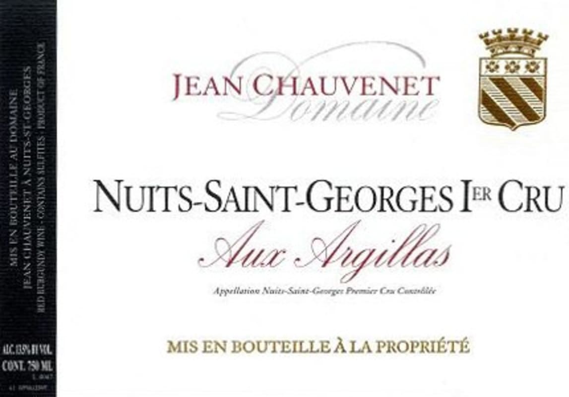 Domaine Jean Chauvenet Nuits-St-Georges Aux Argillas Premier Cru 2010 Front Label