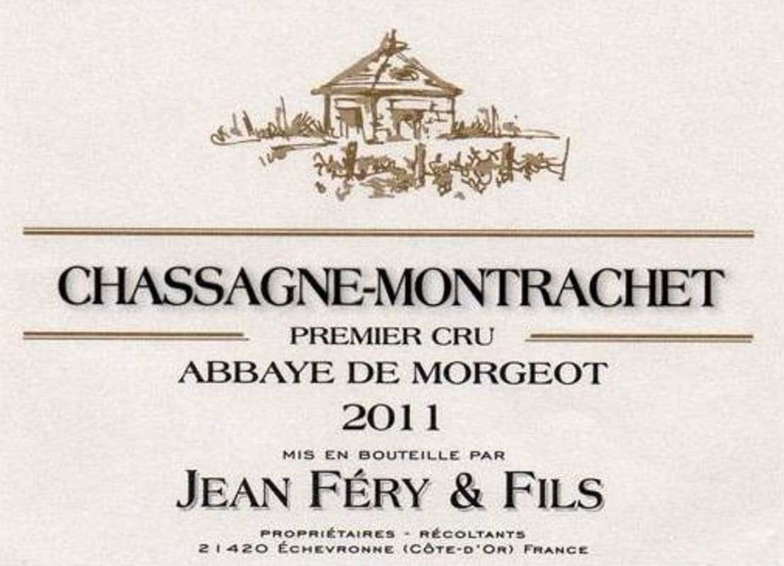 Domaine Jean Fery & Fils Chassagne-Montrachet Abbaye de Morgeot Premier Cru 2011 Front Label