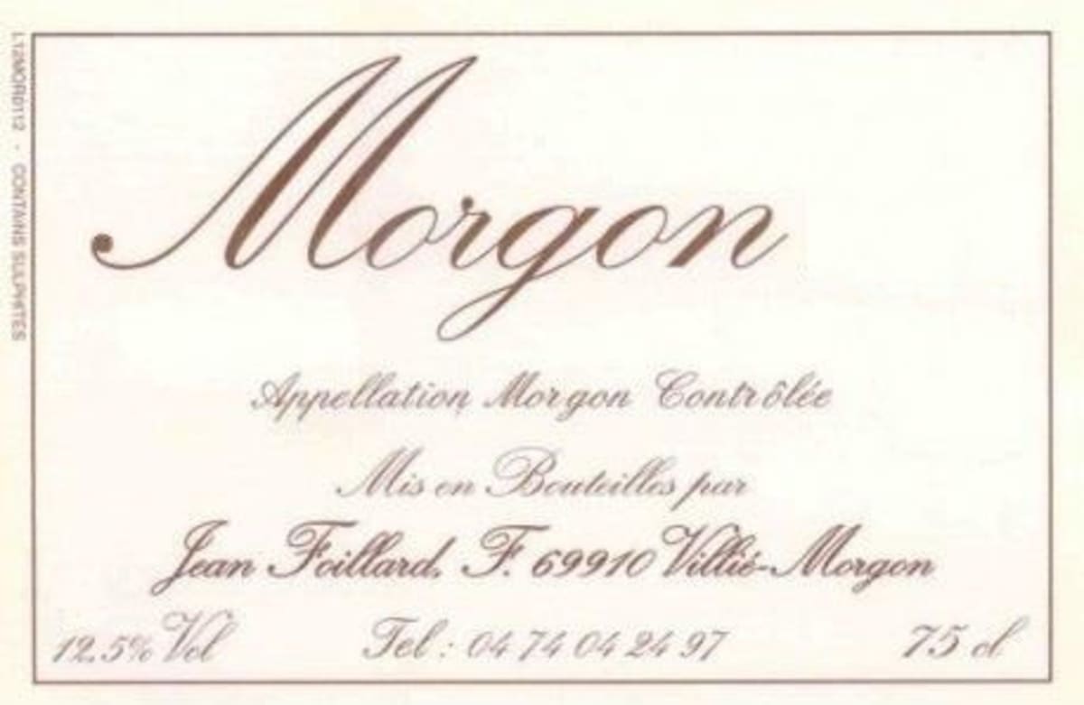 Domaine Jean Foillard Morgon 2012 Front Label