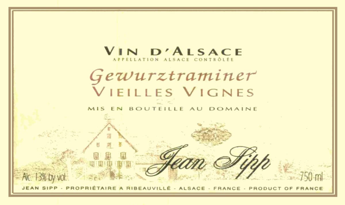 Domaine Jean Sipp Vieilles Vignes Gewurztraminer 2005 Front Label
