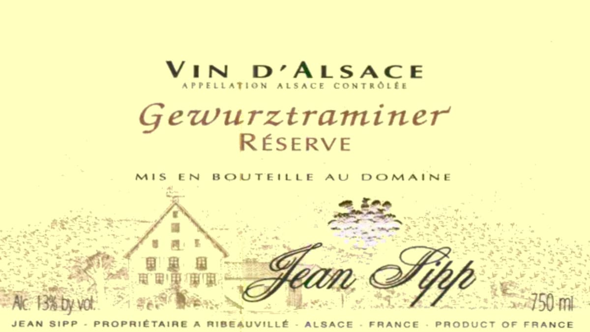 Domaine Jean Sipp Reserve Gewurztraminer 2007 Front Label