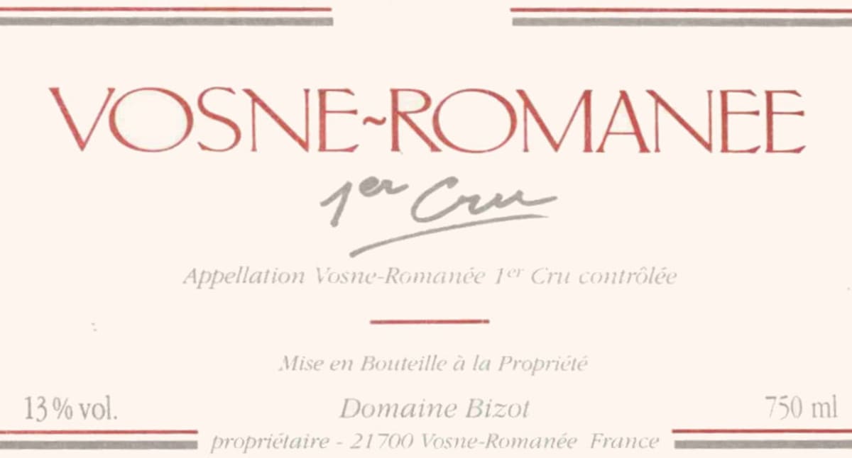 Jean-Yves Bizot Vosne-Romanee Premier Cru 2014 | Wine.com