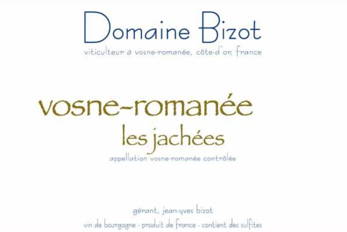 Jean-Yves Bizot Vosne-Romanee les Jachees 2014 Front Label