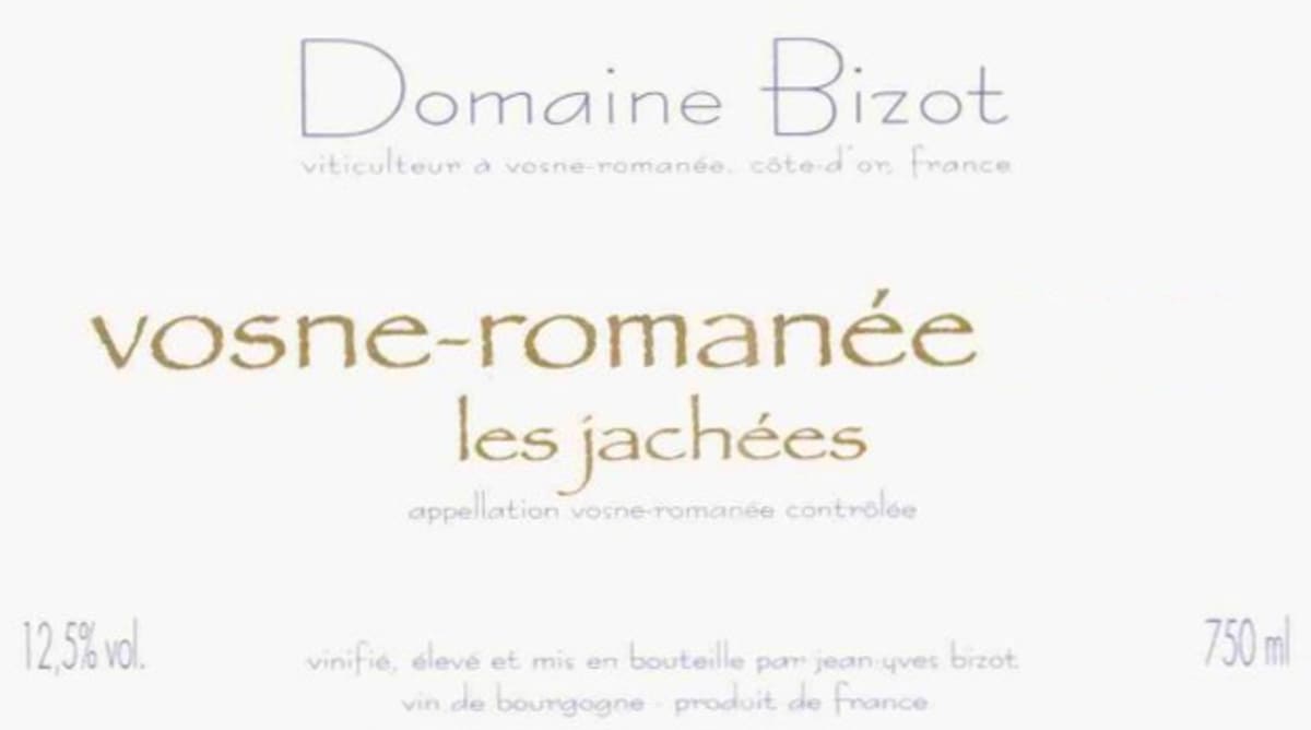 Jean-Yves Bizot Vosne-Romanee les Jachees 2006 Front Label