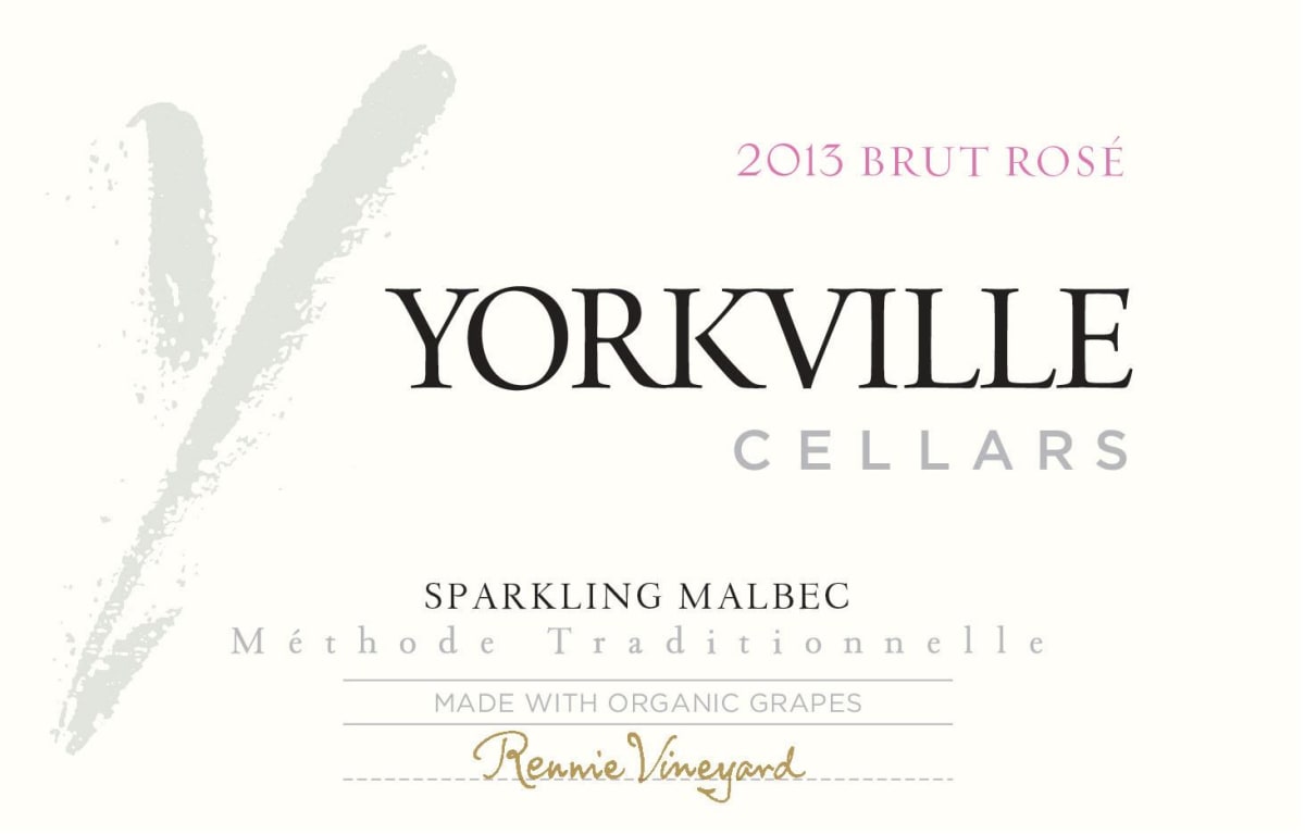 Yorkville Cellars Brut Rose Sparkling Malbec 2013 Front Label
