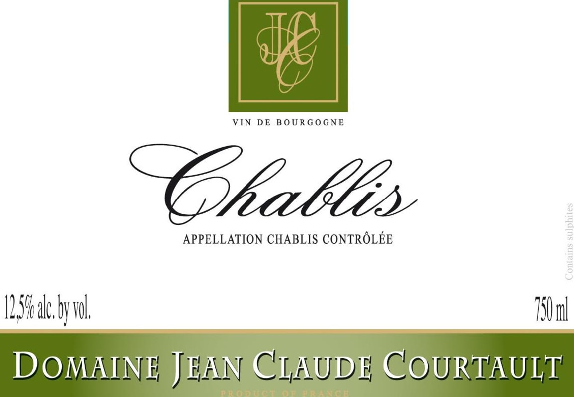 Domaine Jean-Claude Courtault Chablis 2015 Front Label