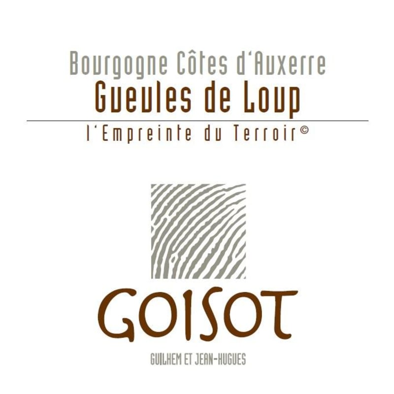 Domaine Goisot Bourgogne Cotes d'Auxerre Gueules de Loup 2010 Front Label