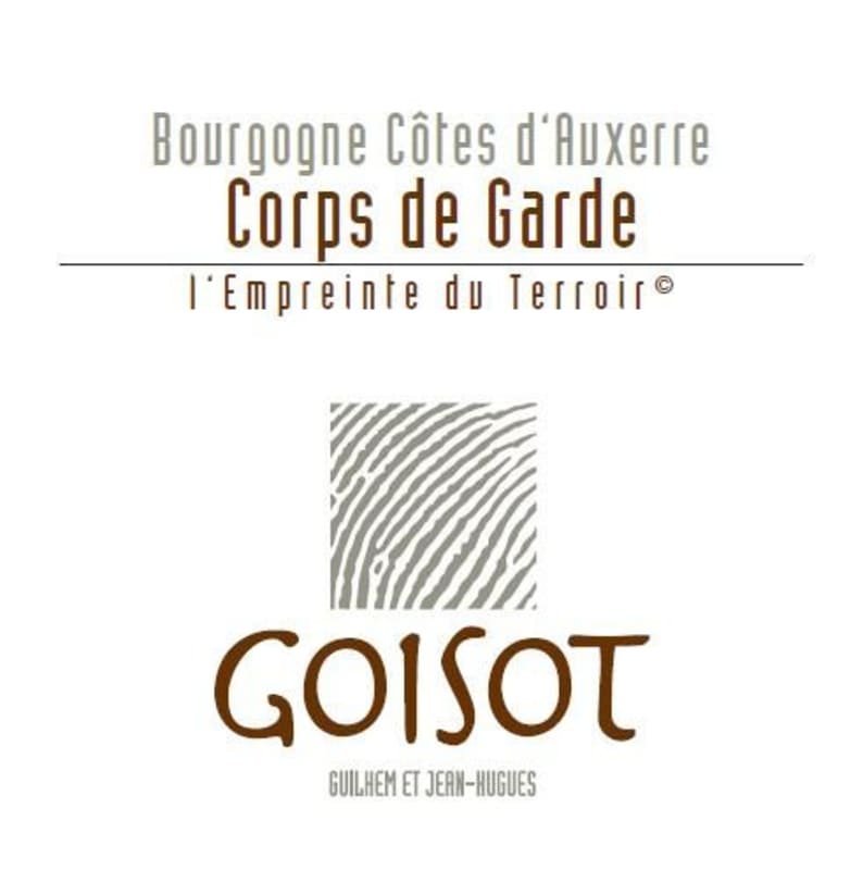 Domaine Goisot Bourgogne Cotes d'Auxerre Corps de Garde Blanc 2012 Front Label