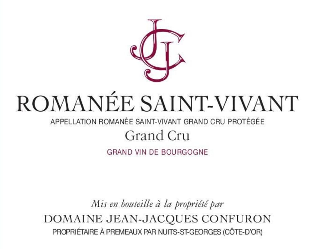 Jean-Jacques Confuron Romanee Saint-Vivant Grand Cru 2013 Front Label