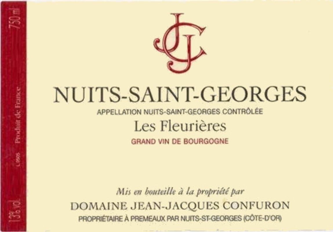 Jean-Jacques Confuron Nuits-Saint-Georges Les Fleurieres 2011 Front Label