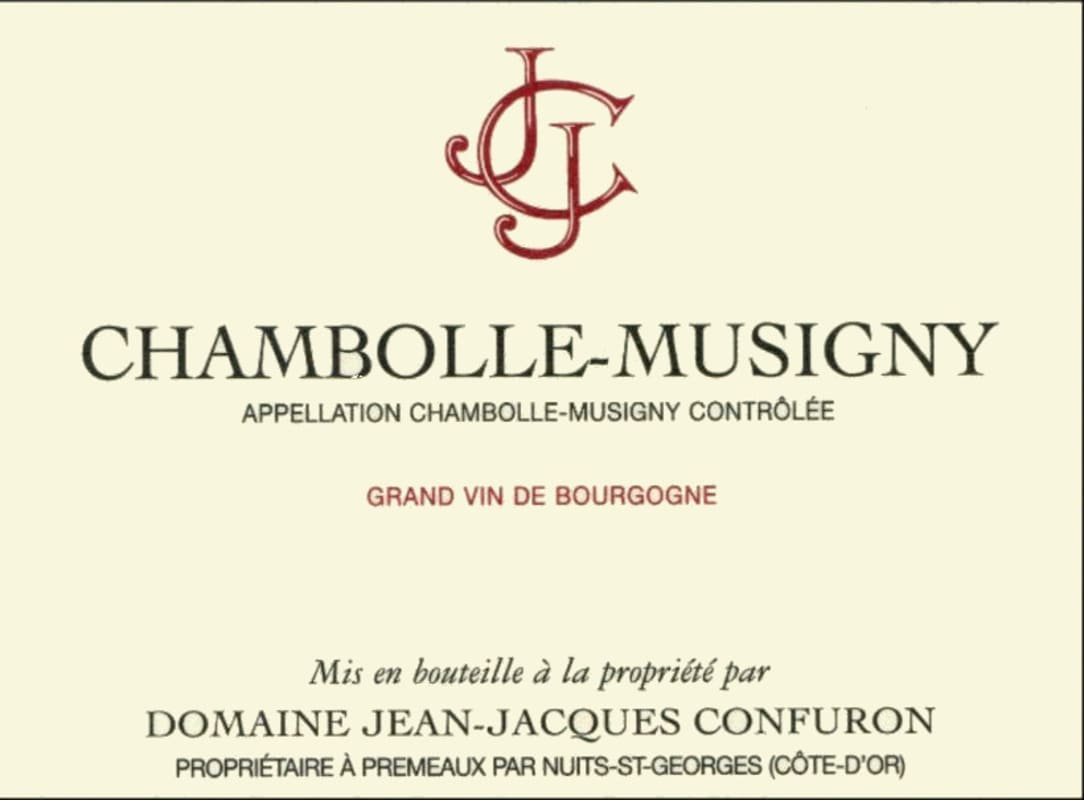 Jean-Jacques Confuron Chambolle-Musigny 2015 Front Label