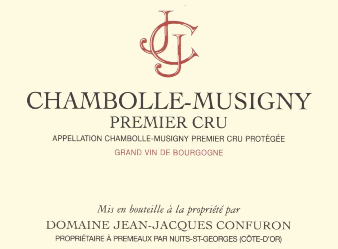 Jean-Jacques Confuron Chambolle-Musigny Premier Cru 2015 Front Label