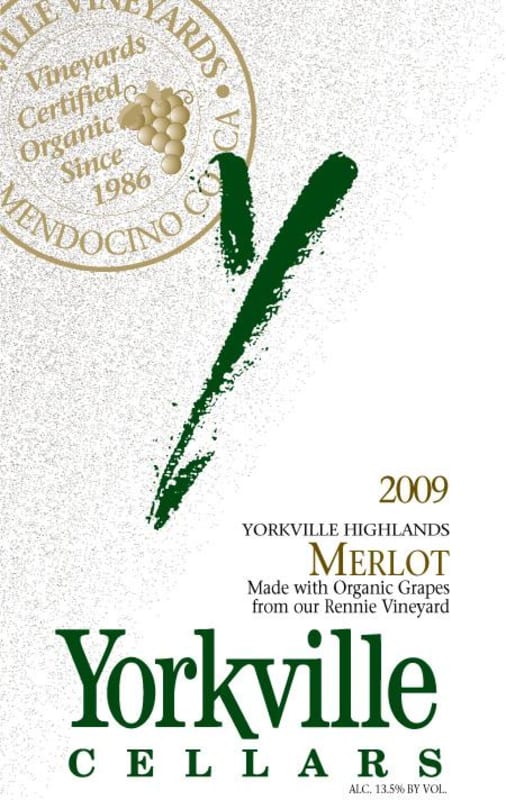 Yorkville Cellars Merlot 2009 Front Label