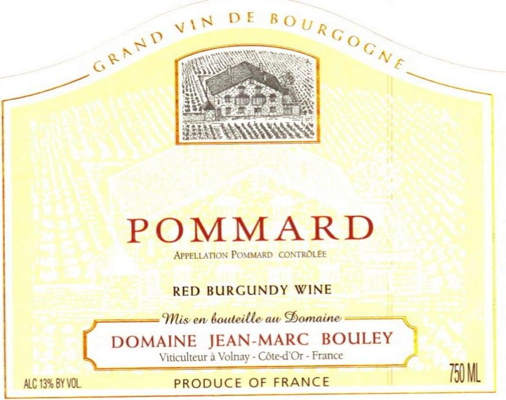 Domaine Jean-Marc et Thomas Bouley Pommard 2010 Front Label