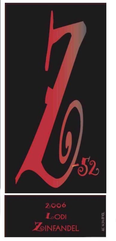 Z-52 Zinfandel 2006 Front Label