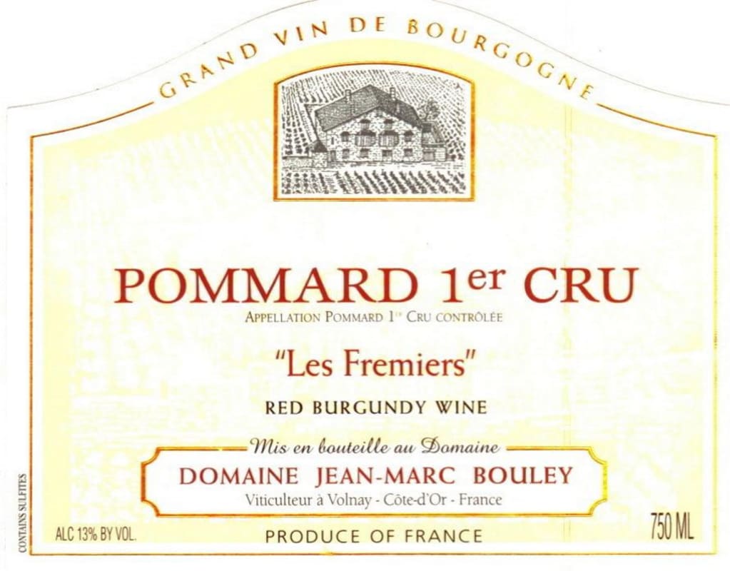 Domaine Jean-Marc et Thomas Bouley Pommard Les Fremiers Premier Cru 2008 Front Label