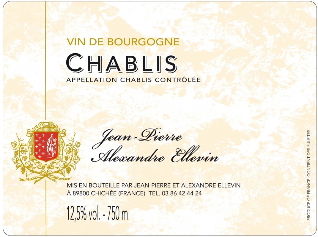 Domaine Ellevin Chablis 2014 Front Label