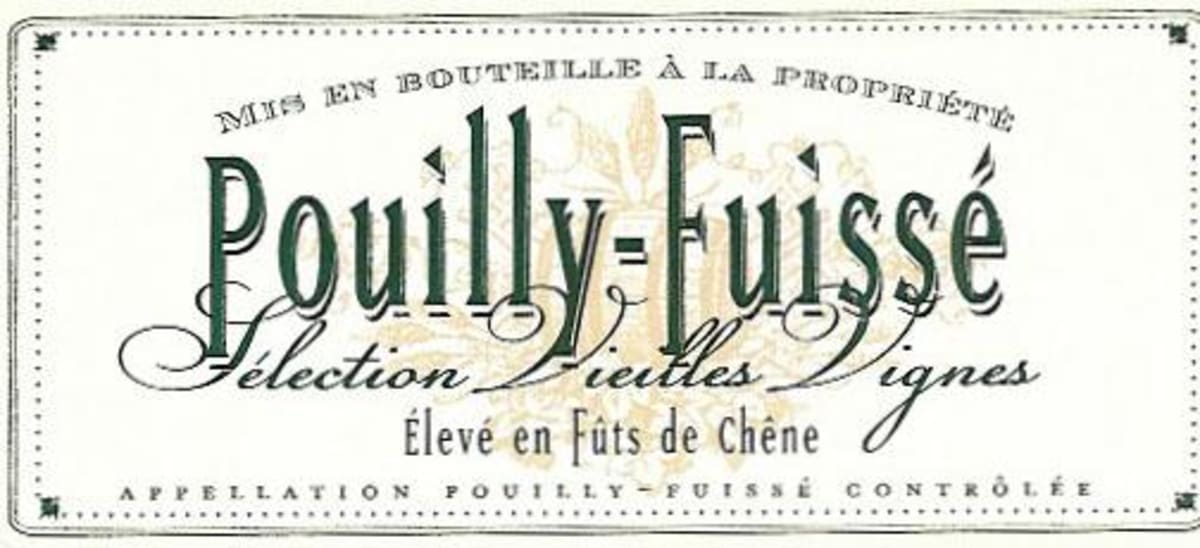 Domaine Jean-Pierre Seve Pouilly-Fuisse Selection Vieilles Vignes 2012 Front Label