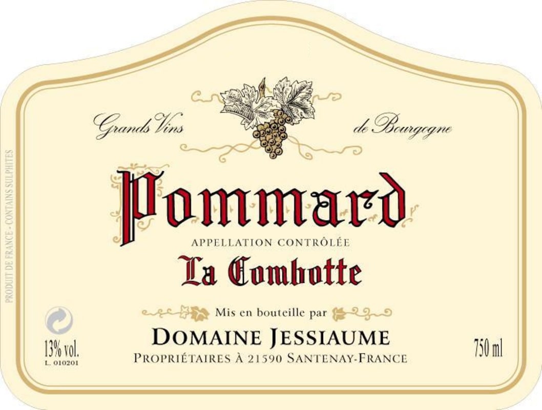 Domaine Jessiaume Pommard La Combotte 2011 Front Label