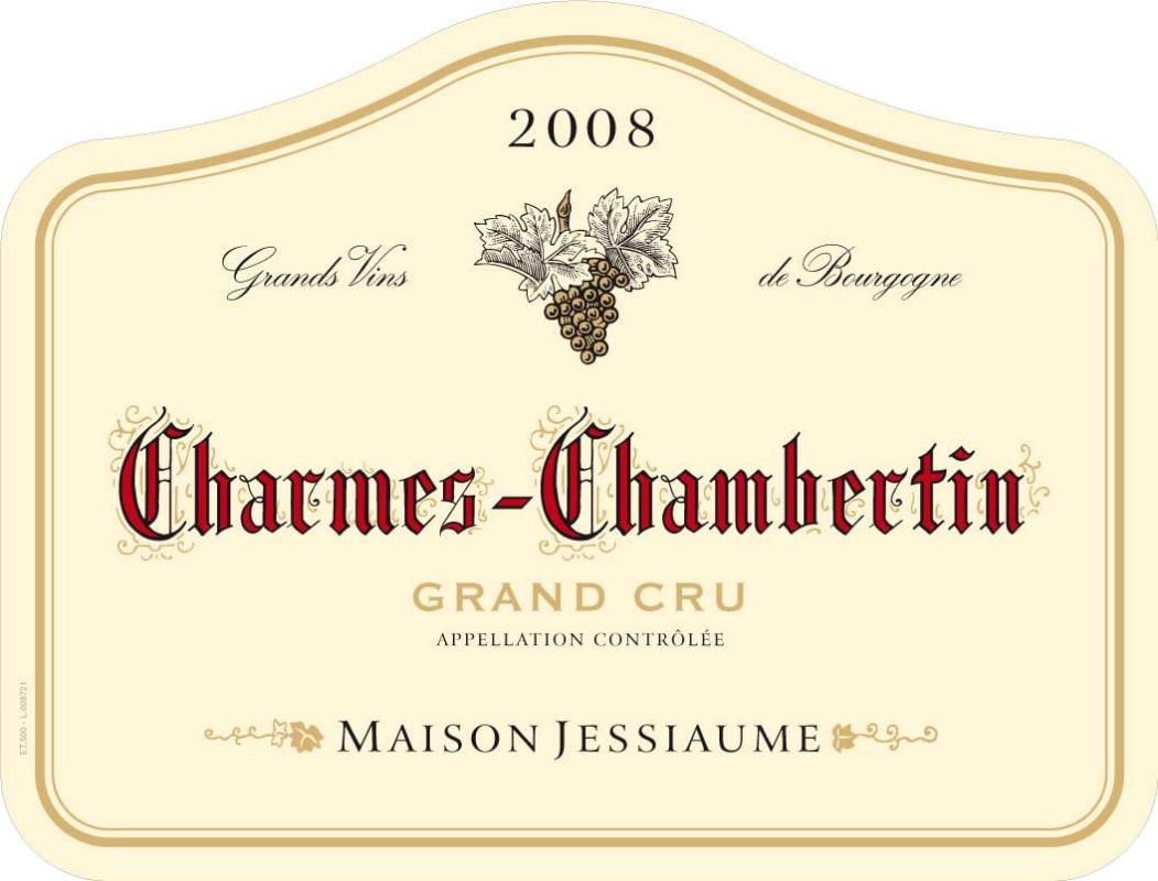 Domaine Jessiaume Charmes-Chambertin Grand Cru 2008 Front Label