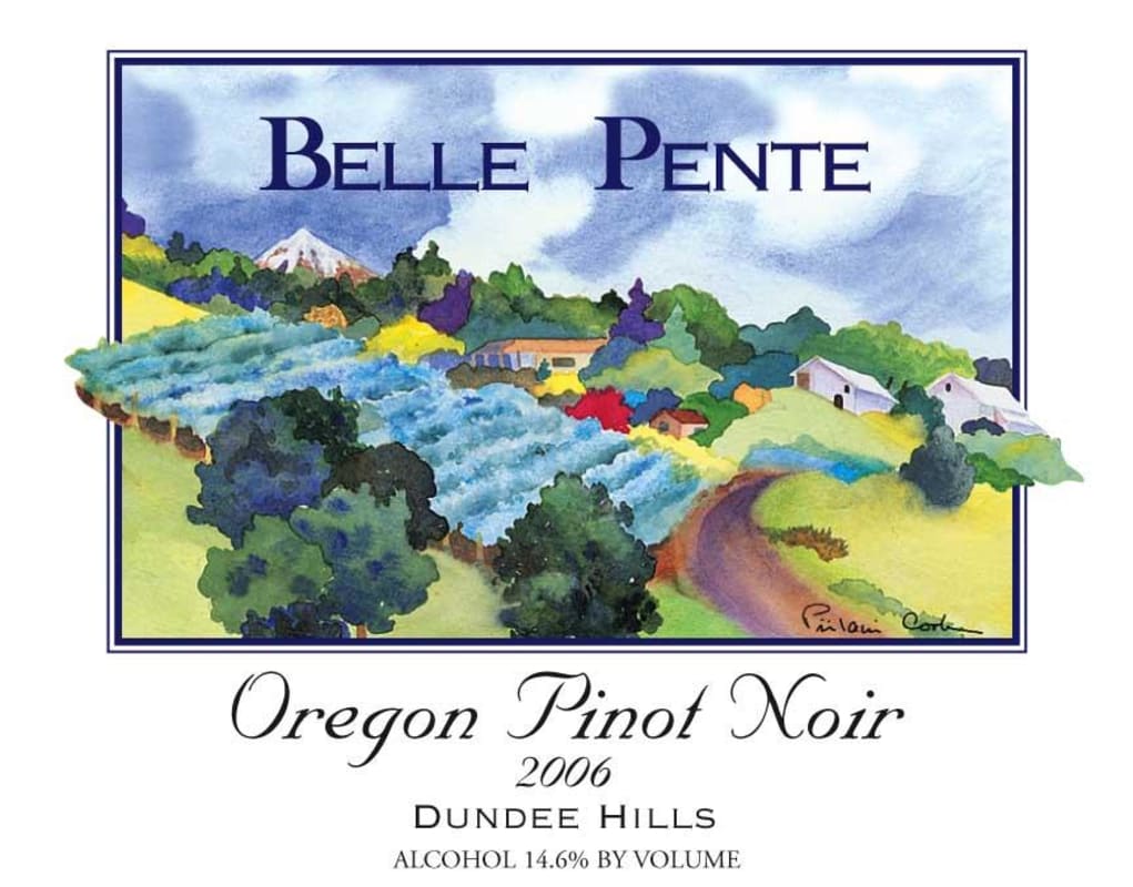 Belle Pente Oregon Pinot Noir 2006 Front Label
