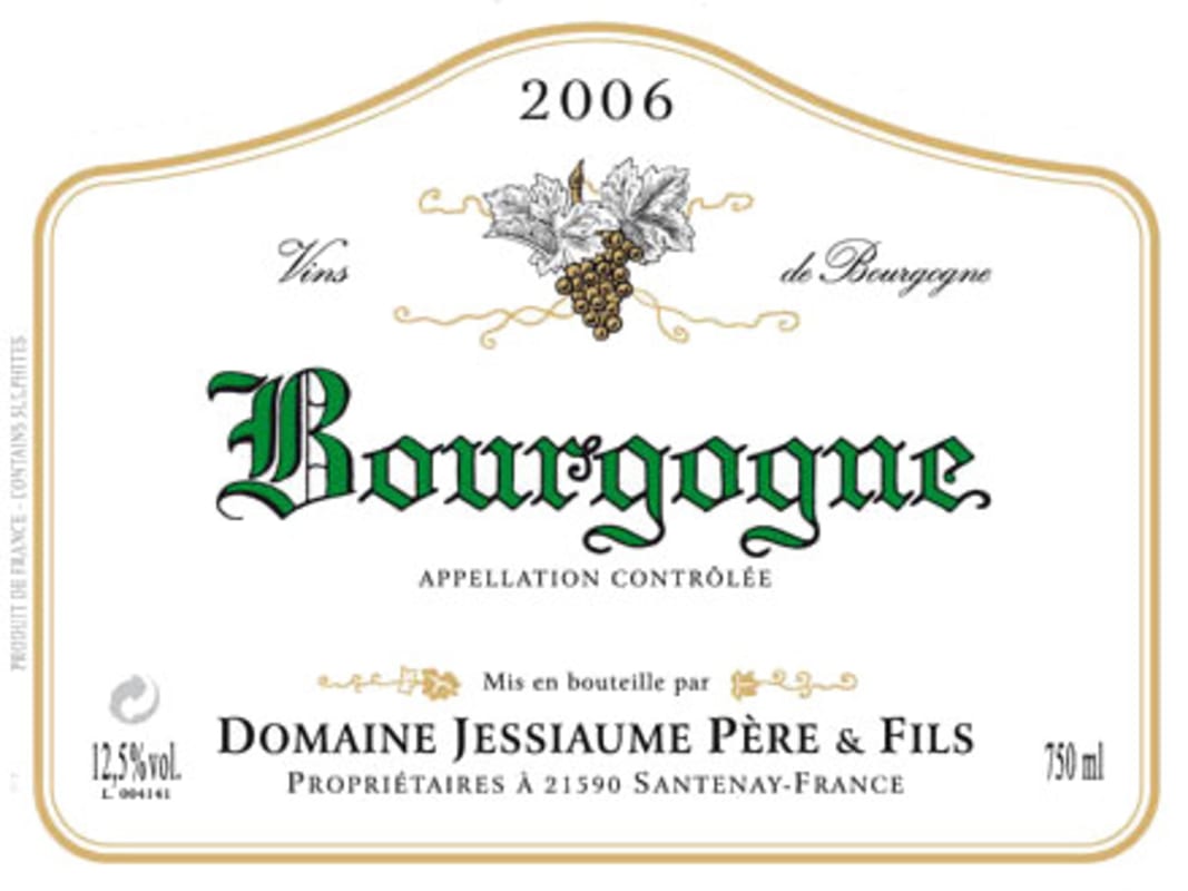 Domaine Jessiaume Bourgogne Chardonnay 2006 Front Label