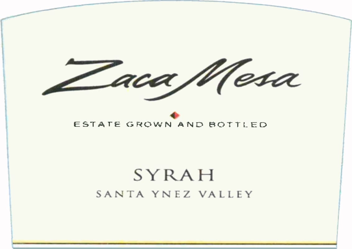 Zaca Mesa Santa Ynez Valley Estate Syrah 2009 Front Label