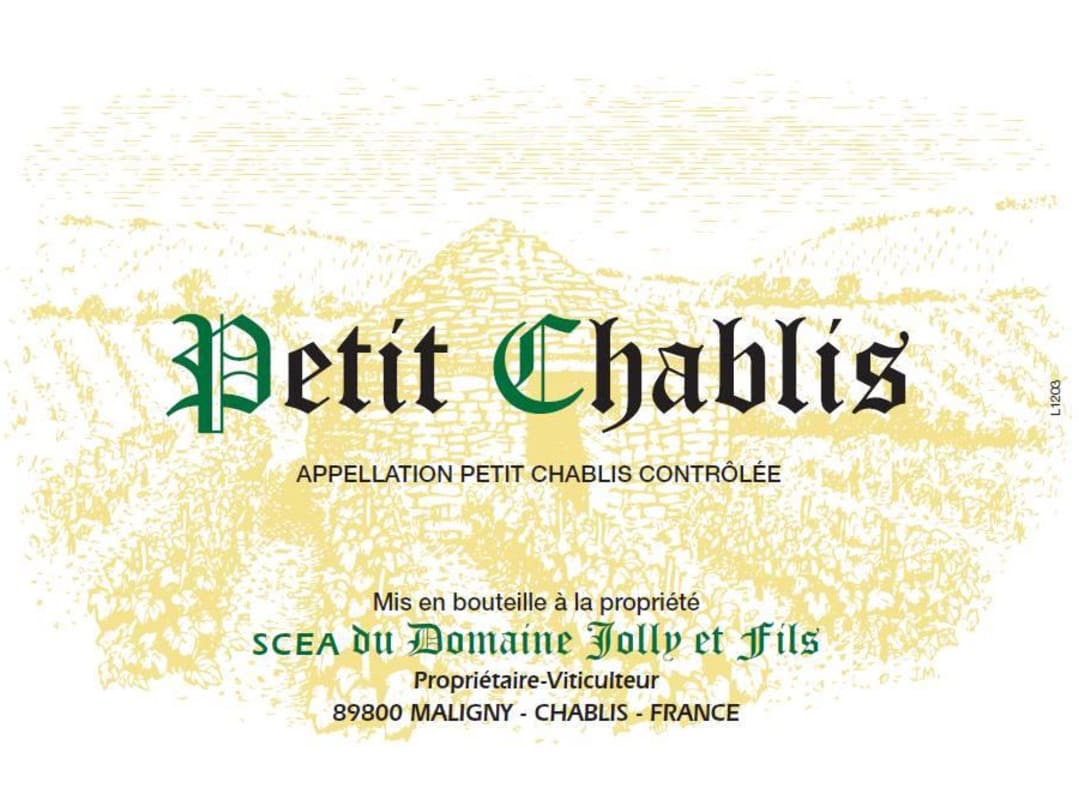 Domaine Jolly & Fils Petit Chablis 2014 Front Label