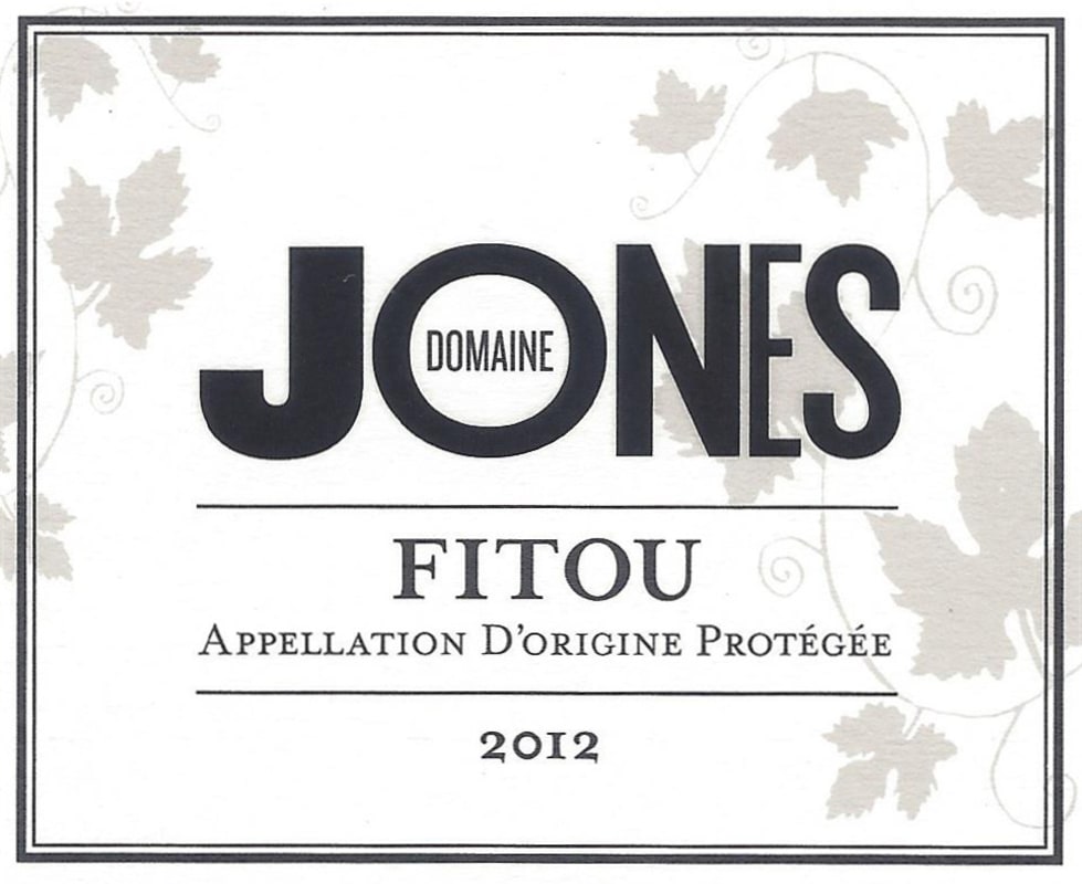 Domaine Jones Fitou 2012 Front Label