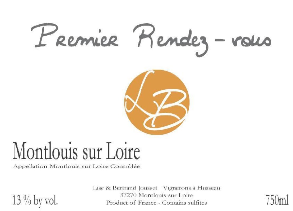Domaine Jousset Montlouis Premier Rendez-Vous Sec 2009 Front Label
