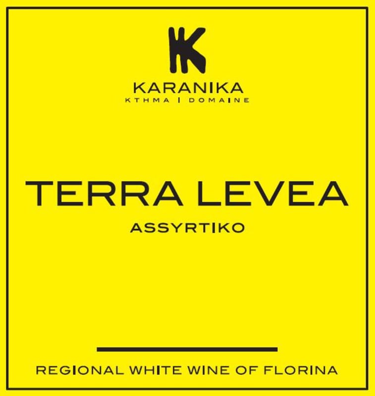 Domaine Karanika Terra Levea Assyrtiko 2014 Front Label
