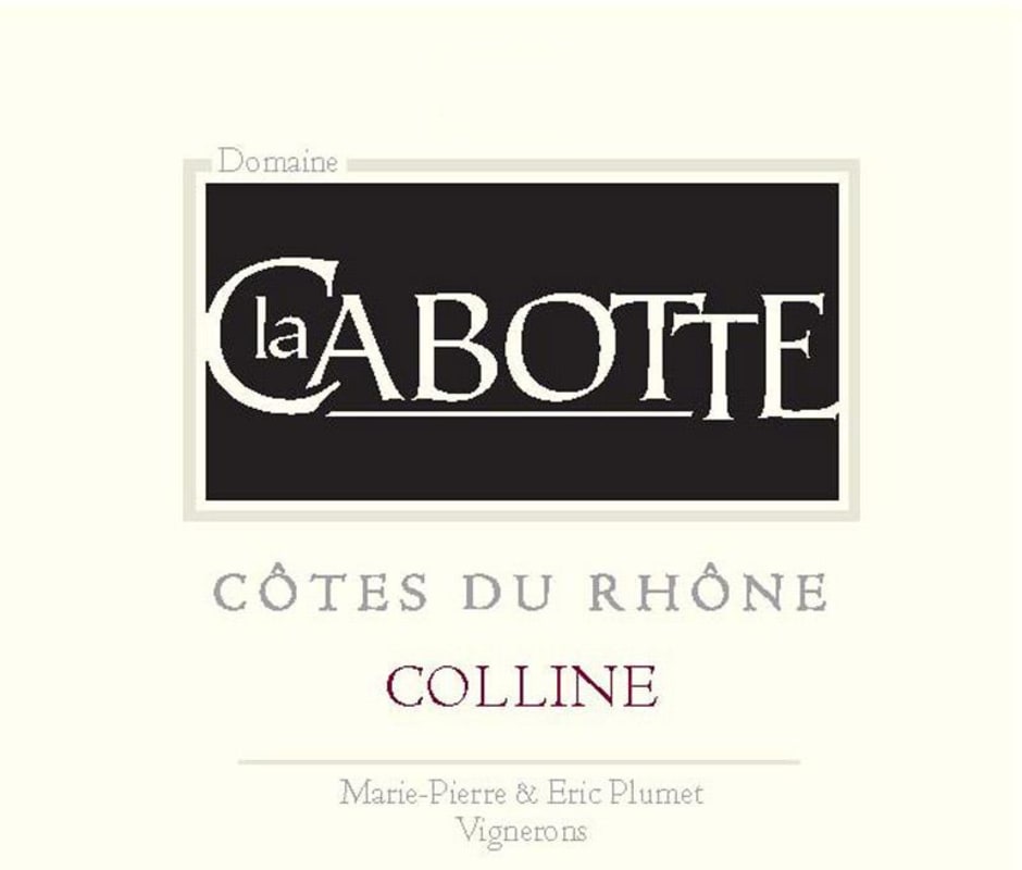 Domaine La Cabotte Cotes du Rhone Cuvee Colline 2013 Front Label