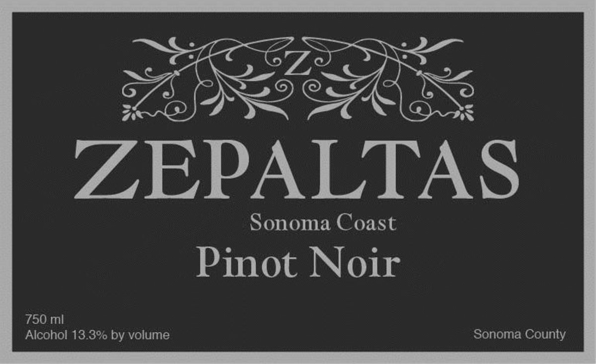 Zepaltas Sonoma Coast Pinot Noir 2013 Front Label