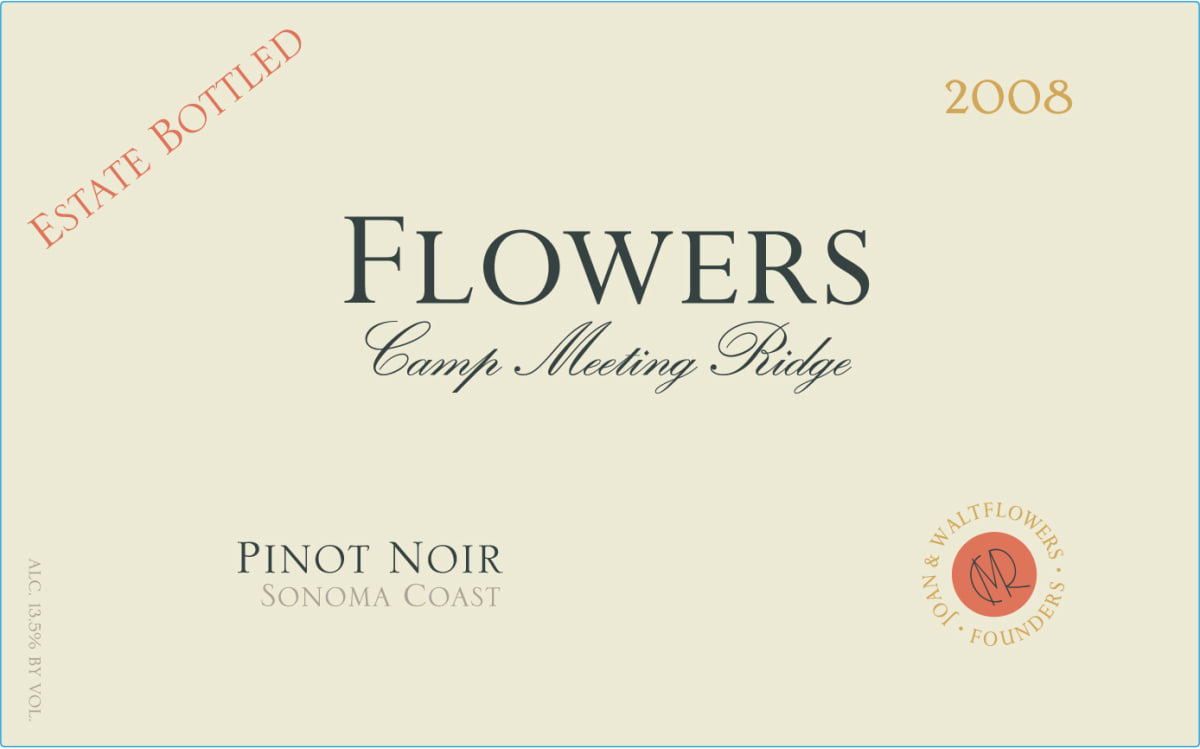 Flowers Camp Meeting Ridge Pinot Noir 2008 Front Label