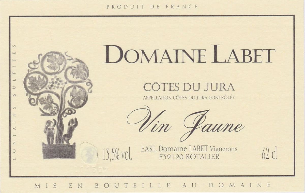 Domaine Labet Cotes du Jura Vin Jaune 2008 Front Label