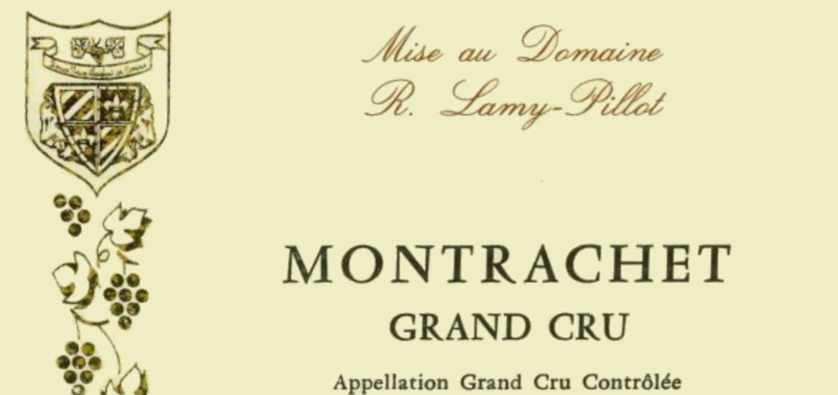 Domaine Lamy Pillot Montrachet Grand Cru 2006 Front Label